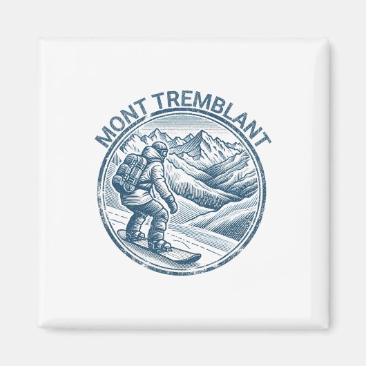 Aimant Mont Tremblant Canada Snowboard Snowboard (Devant)