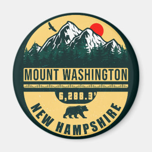 Aimant Mont Washington Nh Retro Sunset Souvenirs 60s