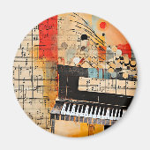 Aimant Montage de piano abstrait art (Devant)