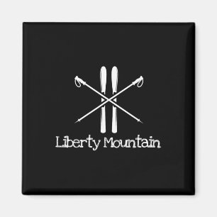 Aimant Montagne de la Liberté Ski Rustique Ski Skis Skieu