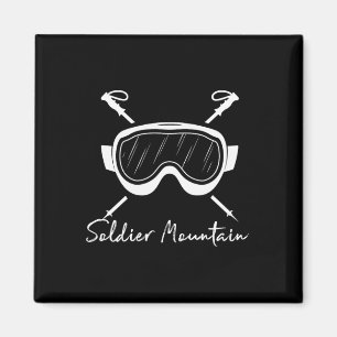 Aimant Montagne de Soldat Lunettes de Ski de Vacances Ida