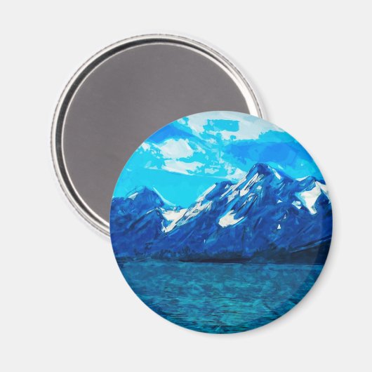 Aimant Montagne Impressionnisme Abstrait (Recto/Verso)