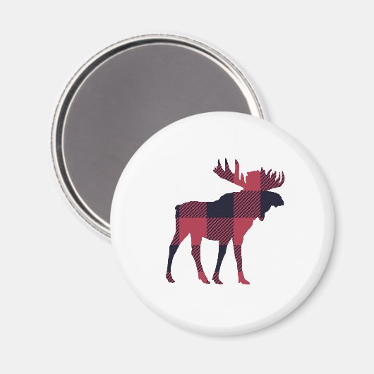 Aimant Montagne Moose Buffalo Check (Recto/Verso)