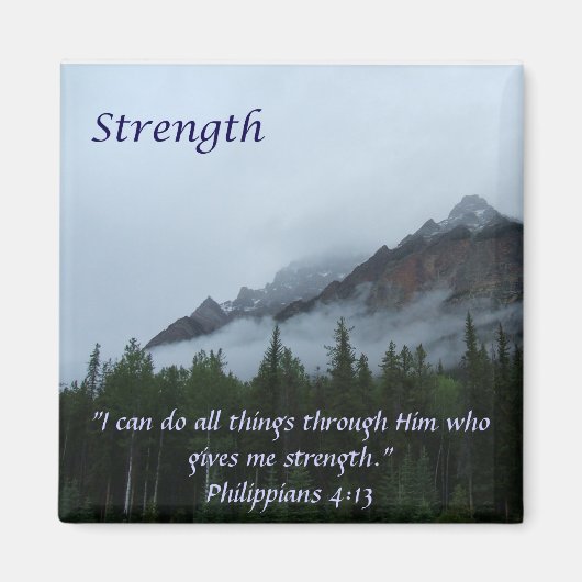 Aimant Montagne Nuage - Force (Devant)