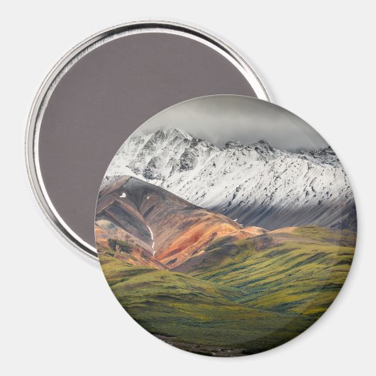 Aimant Montagne polychrome, Denali NP, Alaska (Recto/Verso)