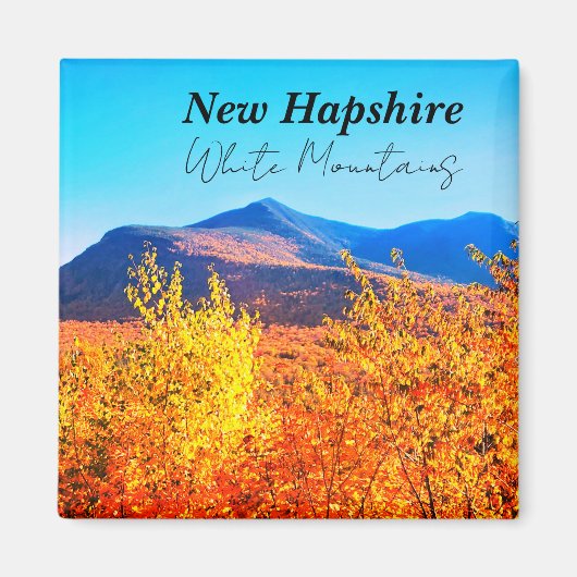 Aimant Montagnes blanches du New Hampshire dans l'aimant  (Devant)