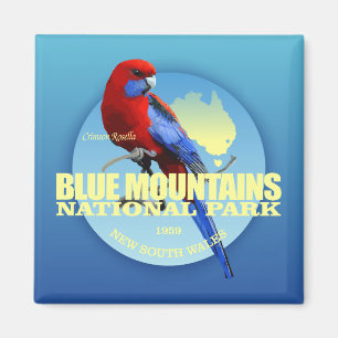 Aimant Montagnes bleues NP - Rosella cramoisi