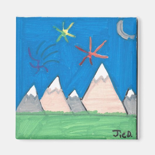 Aimant Montagnes et Feux d'Artifice  (Devant)