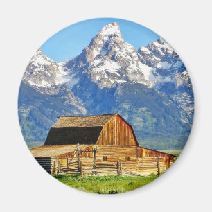 Aimant Montagnes grandes de Tetons de granges