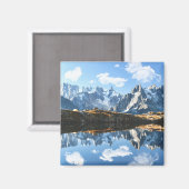 Aimant Montagnes | Mont Blanc Massif, France (Recto/Verso)