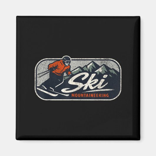 Aimant Montagnisme skiable (Devant)
