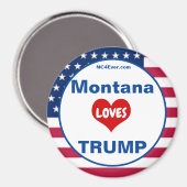 Aimant Montana ADORE TRUMP Réfrigérateur Patriotique (Recto/Verso)
