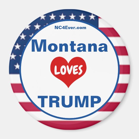 Aimant Montana ADORE TRUMP Réfrigérateur Patriotique (Devant)