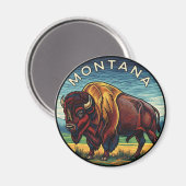 Aimant Montana Bison (Recto/Verso)
