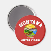 Aimant Montana Est 1889 Fête de l'Indépendance de l'Etat  (Recto/Verso)
