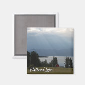 Aimant Montana Flathead Lake Shore Red Granges (Recto/Verso)