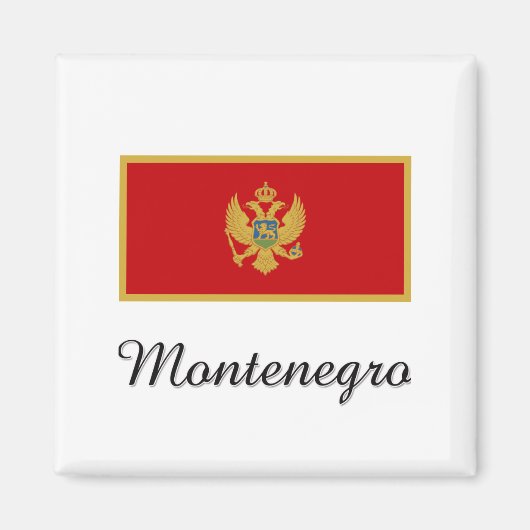 Aimant Monténégro - Conception du drapeau (Devant)