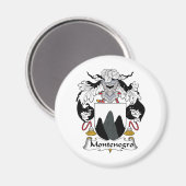 Aimant Monténégro Famille Crest (Recto/Verso)