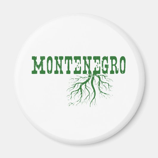 Aimant Monténégro Racines Vertes Art (Devant)