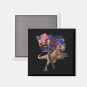 Aimant Monter Un Dinosaure T-rex Soutenir Trump 2020 (Recto/Verso)