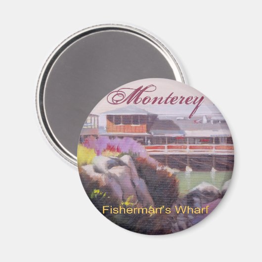 Aimant Monterey Fisherman Wharf Scenic California Coast (Recto/Verso)