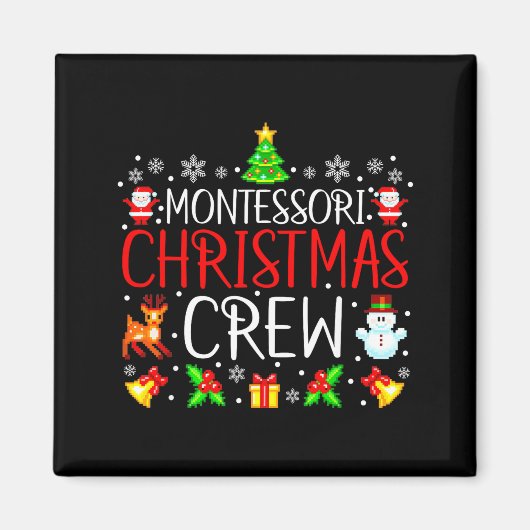 Aimant Montessori Christmas Crew Matching Xmas  (Devant)