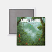 Aimant Monteverde Forêt nuageuse Costa Rica Voyage (Recto/Verso)