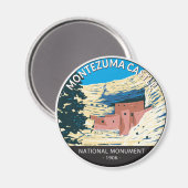 Aimant Montezuma Castle National Monument Arizona Vintage (Recto/Verso)