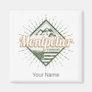 Aimant Montpelier Vermont City États-Unis Vintage USA