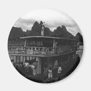Aimant Montre bateau de rivière vintage Chine Guilin