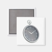 Aimant Montre de poche en argent (Recto/Verso)