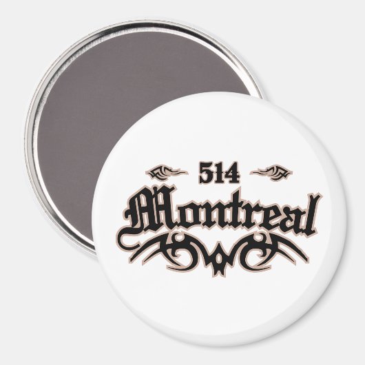 Aimant Montréal 514 (Recto/Verso)