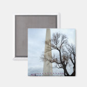 Aimant Monument de Washington en hiver (Recto/Verso)