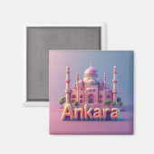 Aimant Monument Fantastique d'Ankara avec Dômes Pastel (Recto/Verso)