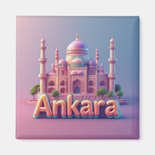 Aimant Monument Fantastique d'Ankara avec Dômes Pastel (Devant)