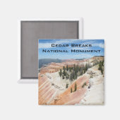 Aimant Monument national des freins en cèdre (Recto/Verso)