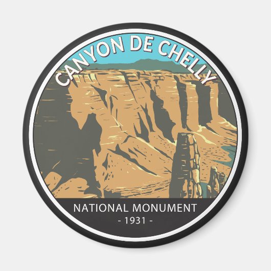 Aimant Monument National du Canyon De Chelly Cercle Vinta (Devant)