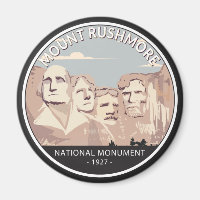Monument national du Mont Rushmore Cercle rétro