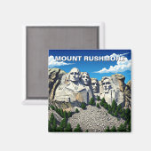Aimant Monument national du Mont Rushmore Voyage (Recto/Verso)