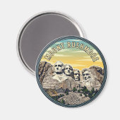 Aimant Monument national du Mont Rushmore Voyage (Recto/Verso)