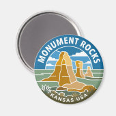 Aimant Monument Rocks États-Unis (Recto/Verso)