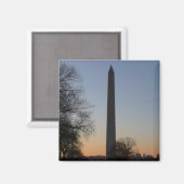 Aimant Monument Washington au coucher du soleil à DC (Recto/Verso)