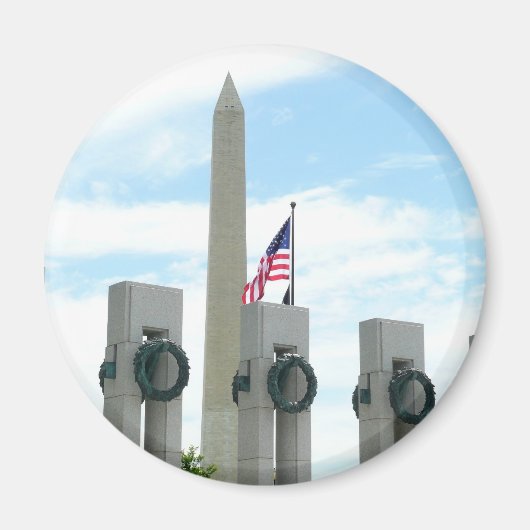 Aimant Monument Washington et mémorial de la Seconde Guer (Devant)