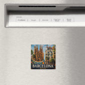 Aimant 🧲 Monuments de Barcelone Voyage Souvenir Espagne (In Situ (Lave-vaisselle))