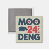 Aimant Moo Deng 2024 Moo Deng Moo Deng Cute Baby Hippo (Recto/Verso)