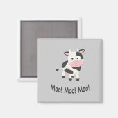 Aimant Moo Moo Moo Cute Cartoon Vache (Recto/Verso)