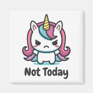 Aimant Moody Kawaii Unicorn Texte personnalisé