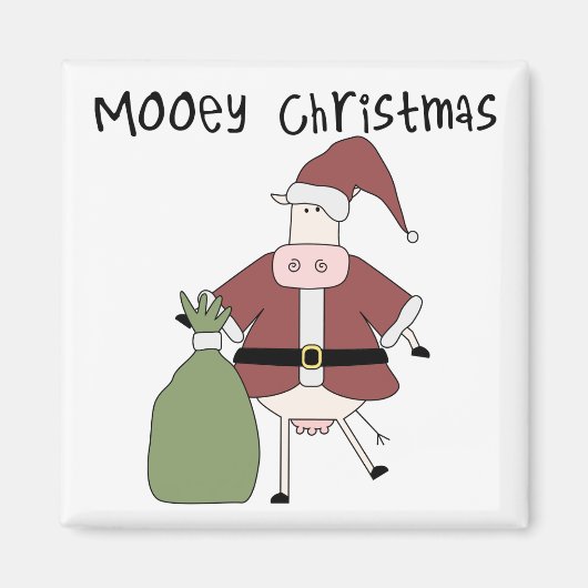 Aimant Mooey Cow T-shirts et cadeaux de Noël (Devant)
