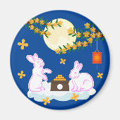 Aimant Moon Rabbit Mooncake Osmanthus (Devant)