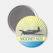 Aimant Mooney M20 Aviation (Recto/Verso)